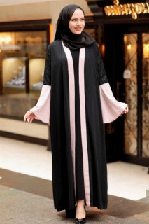 Clothes - Abaya Hijab Rose Poudré 100339458 - Turkey