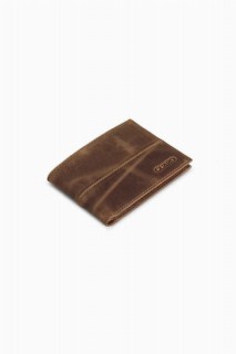 Wallet - Antique Taba Slim Classic Leather Men's Wallet 100346093 - Turkey