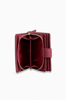 Red Multi-Compartment Stylish Leather Women's Wallet 100346215