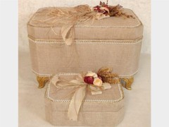 Dowry box - Wicker 2 Pack Dowry Chest Ecru 100259120 - Turkey