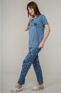 Women's Leaf Patterned Pajamas Set 100325956