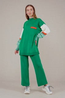 Women's Colorful Double Knitwear Suit 100352588