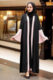 Woman Clothing - Abaya Hijab Rose Saumon 100339465 - Turkey