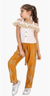 Girl's Suspended Mustard Trousers Suit 100326658