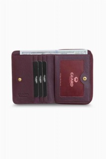 Claret Red Coin Genuine Leather Women's Wallet 100346261