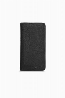 Handbags - Guard Black Leather Portfolio Wallet with Phone Entry 100345232 - Turkey