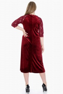 Plus Size Velvet Evening Dress 100276221