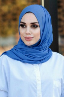 Other Shawls - Dunkelpetrolblauer Hijab-Schal 100339413 - Turkey