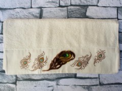 Dowry Land Feather Embroidered Dowery Towel Cream 100330299