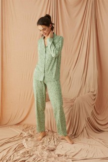 Women's Buttoned Pajamas Set 100325980
