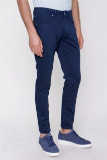 Subwear - Men's Sax Cotton 5 Pocket Slim Fit Slim Fit Trousers 100350875 - Turkey