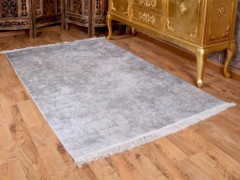 Carpet - Latex Non-Slip Base Digital Print Velvet Carpet Duru Gray 180x280 cm 100258430 - Turkey
