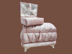 Dowry box - Alya Luxury Stone Tasseled Double Dowry Chest Powder 100329444 - Turkey