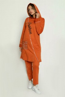 Pajamas - Ensemble de survêtement à capuche avec détail pierre pour femme 100325596 - Turkey