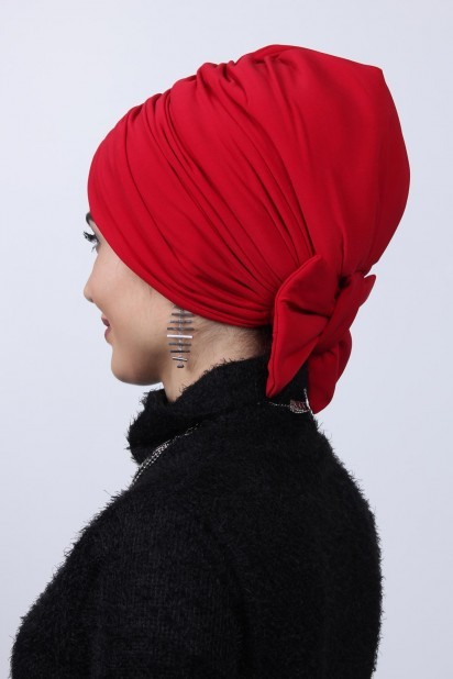 Bidirectional Cap Red with Filled Bow 100284878