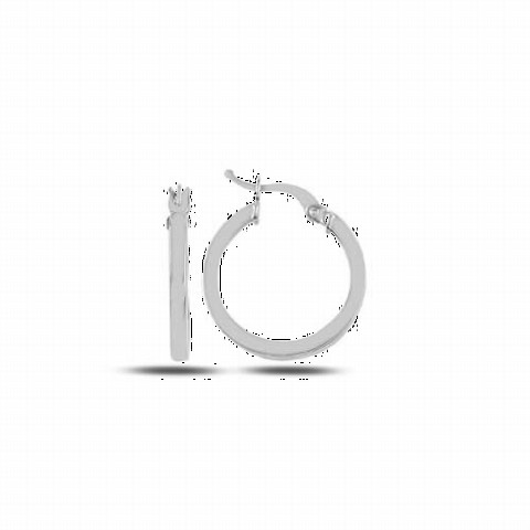 jewelry - 22 Millim Plain Ring Model Silver Earrings Silver 100346668 - Turkey