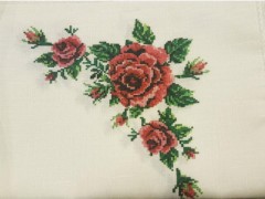 Cross Stitch Printed Guipureed Table Cloth 4 Colors 100280224