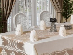 French Guipure Linen Lace Dinner Set - 25 Pieces 100259870