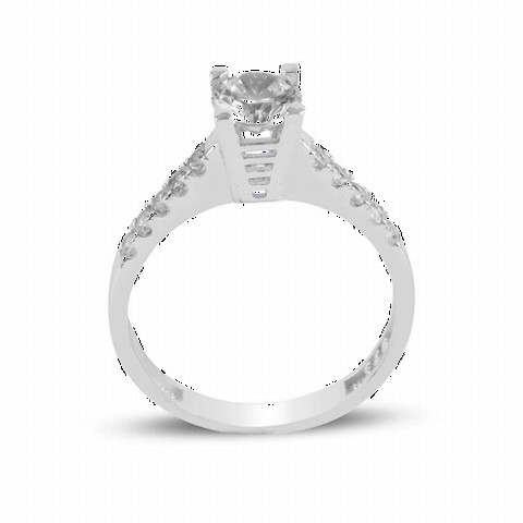 Rings - خاتم فضة نسائي بأربع شوكات من حجر الذراع 100346722 - Turkey