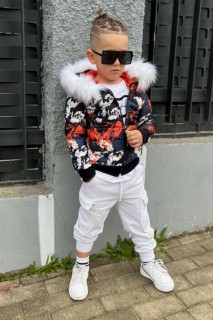Boy Clothing - Manteau en fourrure à capuche Mix Color pour garçon Orange 100328662 - Turkey