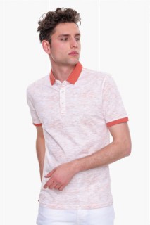Men's Puppy Printed Polo Collar Dynamic Fit Comfortable Cut Pocketless T-Shirt 100350584