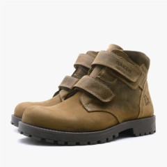 Sentor Series Genuine Leather Fur Boots Sand Color Velcro 100278670