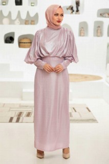 Evening & Party Dresses - Lila Hijab Abendkleid 100339339 - Turkey