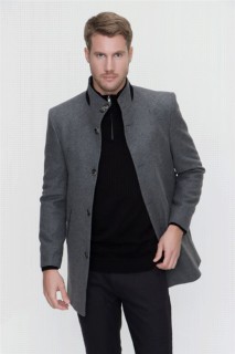 Men's Dark Gray Dynamic Fit Casual Fit Trend Coat 100350661