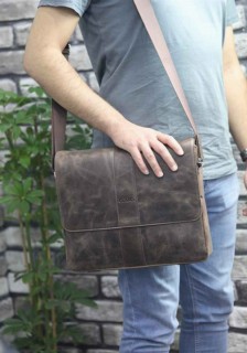 Briefcase & Laptop Bag - Guard Antikbraune Sportledertasche 100346063 - Turkey