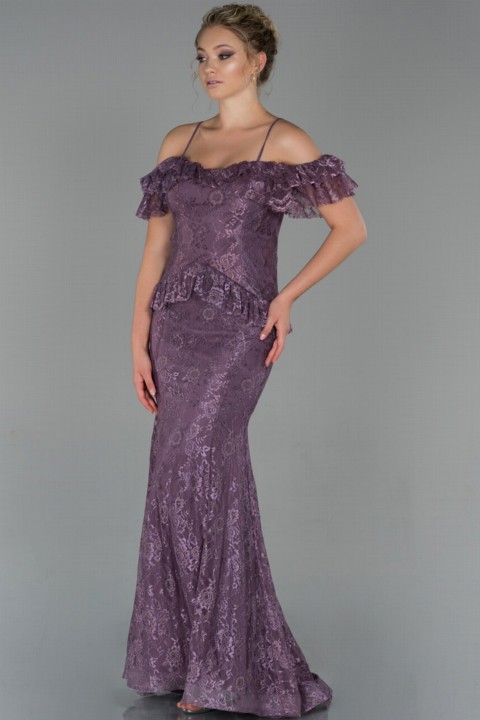 Evening Dress Short Sleeve Lace Long Evening Dress 100297335
