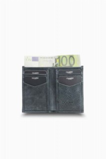 Antique Black Slim Mini Leather Men's Wallet 100346236