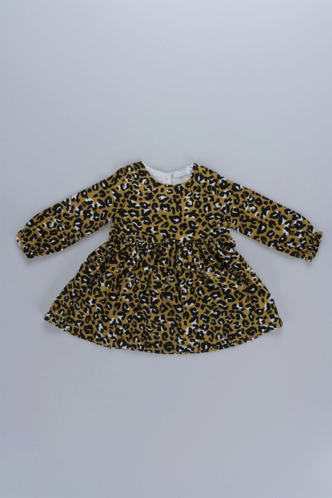 Daily Dress - Girl Leopard Patterned Dress 100326188 - Turkey