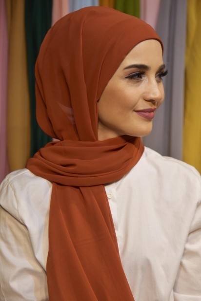 Ready to wear Hijab-Shawl - Ready Made Practical Bonnet Shawl Tile 100285533 - Turkey