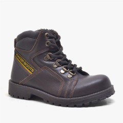Boots - حذاء سحاب جلد طبيعي بني للأطفال 100278767 - Turkey