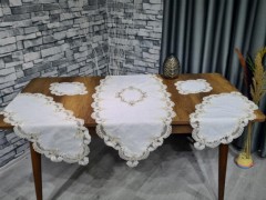 Living room Table Set -  طقم غرفة المعيشة تول 5 قطع فضي 100331186 - Turkey