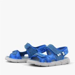 Wisps Genuine Leather Blue Camouflage Kids Sandals 100352426
