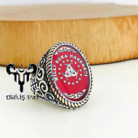 Personalized National Survival Movement Silver Ring 100347678
