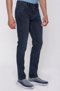 pants - Men's Navy Blue Monaco Denim Jeans Dynamic Fit Casual Fit 5 Pocket Trousers 100350846 - Turkey