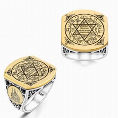 Men Shoes-Bags & Other - Silver Ring with Seal of Solomon 100347793 - Turkey