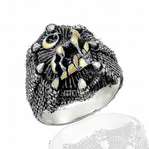 Animal Rings - Claw Model Bozkurt Silver Men's Ring 100348853 - Turkey