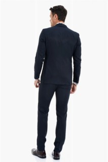 Men's Navy Blue Santorini Slimfit Jacquard Tuxedo 100350520