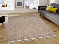 Carpet - Asel Draw Tapis Rectangle Bleu Beige 160x230cm 100332655 - Turkey