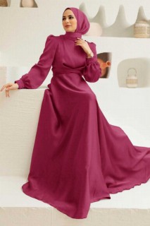 Evening & Party Dresses - فستان سهرة فوشيا حجاب 100337633 - Turkey