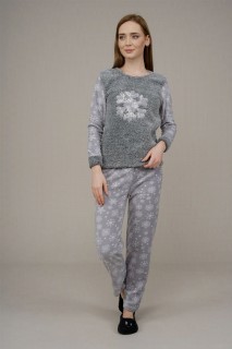 Pajamas - Women's Snowflake Detailed Pajamas Set 100325395 - Turkey