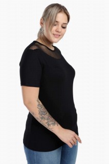Angelino Junior Plus Size Blouse with Lace Collar 100276554