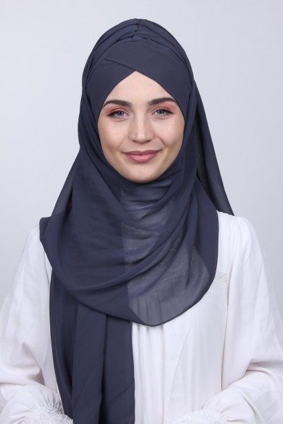 Ready to wear Hijab-Shawl - Bonnet Châle Fumé - Turkey