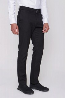 pants - Men's Black Carnival Dynamic Fit Relaxed Fit Linen Trousers 100350873 - Turkey