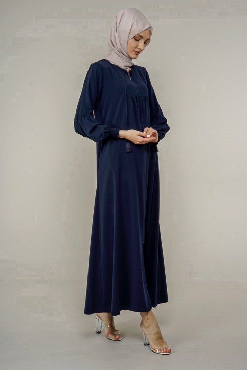 Women's Wide Cut Zippered Abaya 100326010