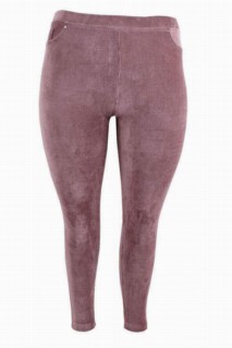 Pants-Skirts - Angelino Large Size 5 Pocket Velvet Trousers 100276610 - Turkey