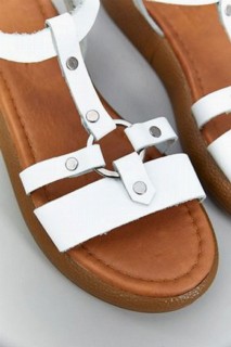 Kevon White Leather Sandals 100343445